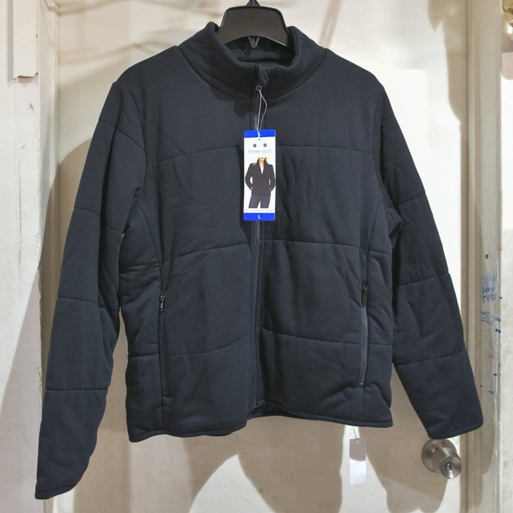 Three Dots Ladies' Quilted Jacket black XXL XL L